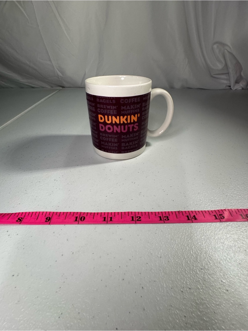Dunkin' Donuts Brown and White Ceramic Coffee Mug